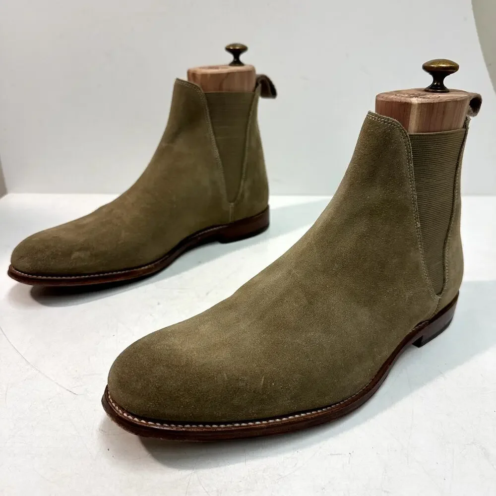 VERY GOOD Grenson Nolan Chelsea Suede Tan Mod Boot 119088 UK 9 F / US 10 D - Picture 5 of 12